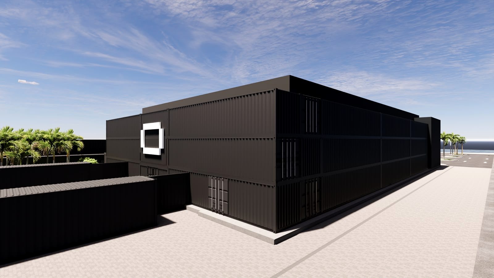 The Container venue in daylight